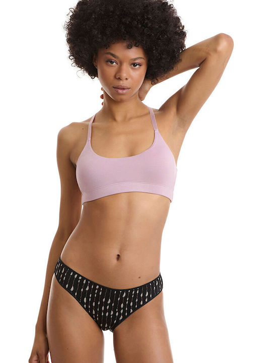 Bamboo Women's Slip 2Pack Black/Pink