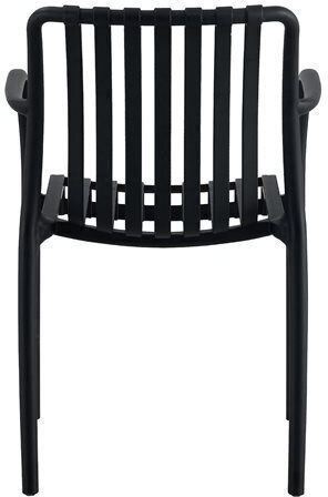 Scaun de exterior Polipropilenă Negru 45.5x56.5x80.5cm