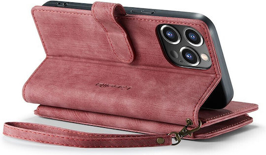Caseme C30 Wallet Synthetic Leather Red (iPhone 14 Pro)
