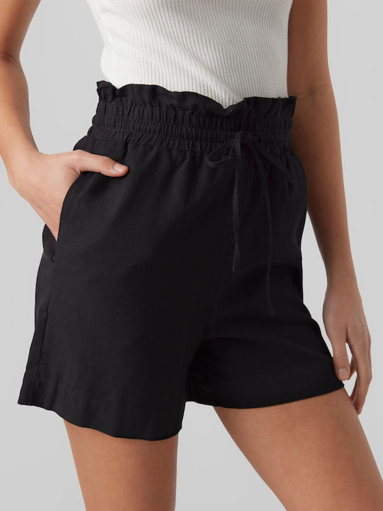 Femei Talie înaltă Pantaloni scurți Negru