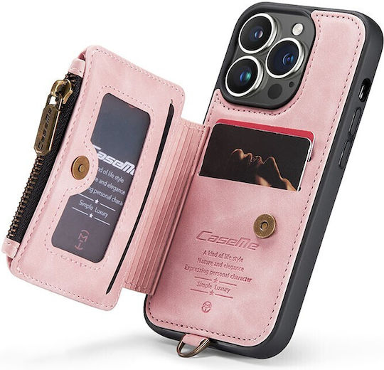 Caseme C20 Back Cover Πλαστικό με Υποδοχή για Κάρτες Ροζ (iPhone 14 Pro Max)