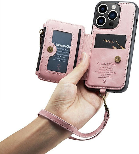 Caseme C20 Back Cover Πλαστικό με Υποδοχή για Κάρτες Ροζ (iPhone 14 Pro Max)