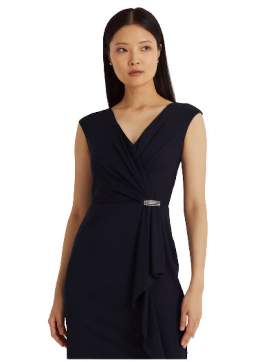 Ralph Lauren Summer Mini Dress Wrap Navy Blue