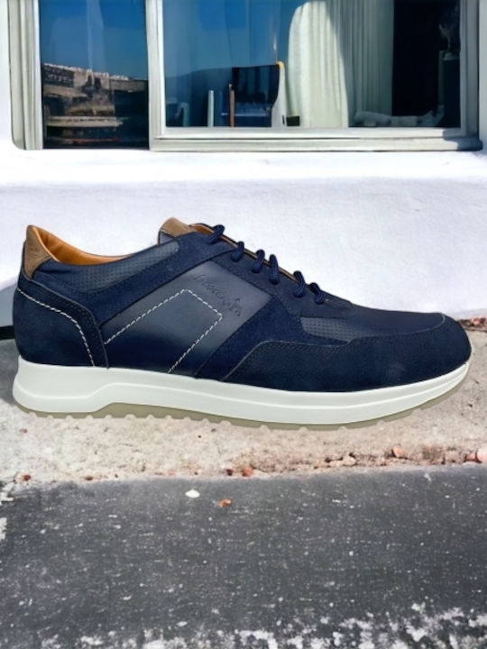 Leder Herren Freizeitschuhe Anatomisch Blau