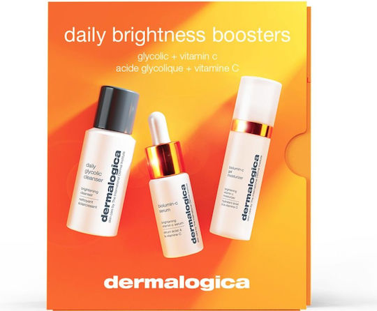 Dermalogica Daily Brightness Boosters Daily Glycolic Skin Care Set for Moisturizing & Facial Cleaning