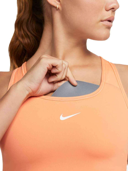 Dri-Fit Swoosh Damen Sport-BH Orange mit Futter