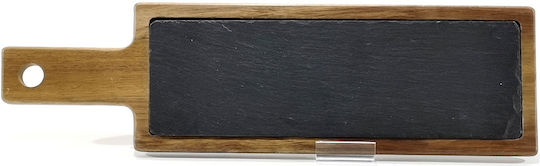 ArteLibre Servierplatte mit Griff Stein 45x13x1.5cm 1Stück