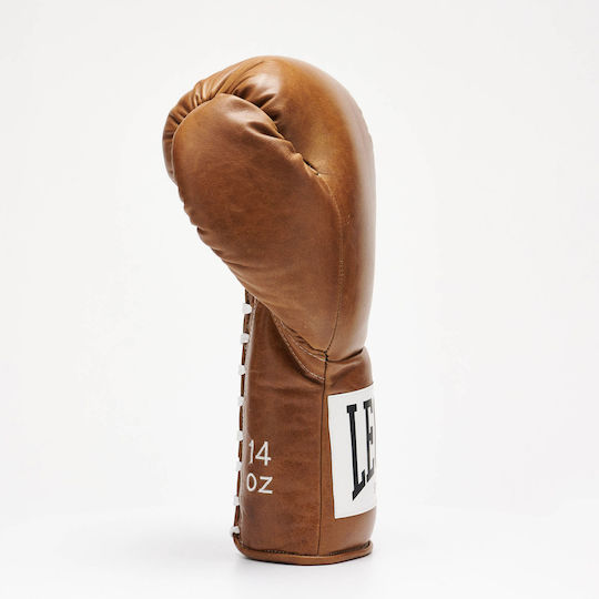 Leone GNR01L Boxhandschuhe Leder für Kampf Braun
