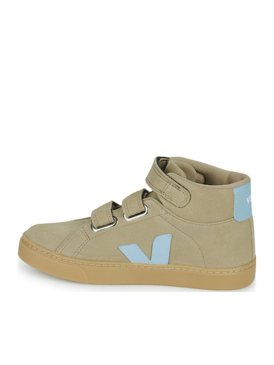 Kinder Sneakers Hoch mit Klettverschluss Beige