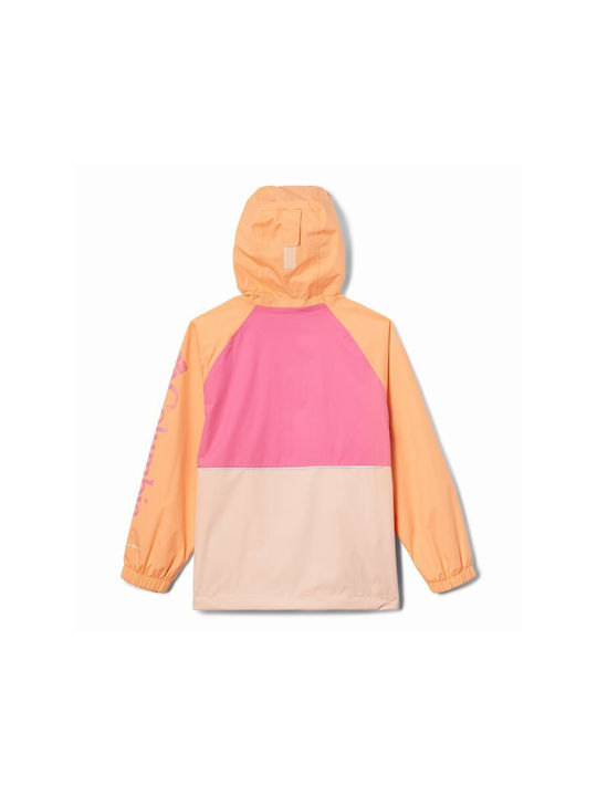 Columbia Girls Casual Jacket Orange with Ηood