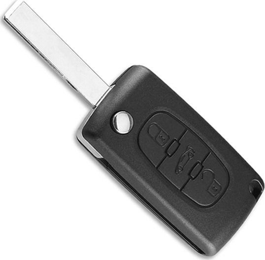 OE PSA Carcasă cheie auto cu lamă Pliabil cu 3 butoane pentru Peugeot