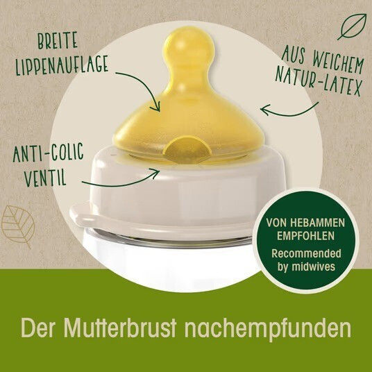 Nip Silicone Baby Bottle Teats Medium Flow for 6+ months 2pcs