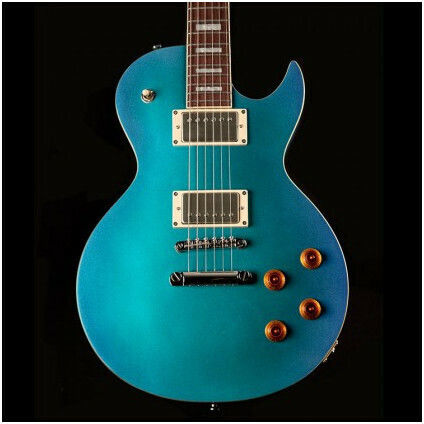 Cort CR200 Elektrische Gitarre Einfacher Schnitt mit HH Tonabnehmerkonfiguration Flip Blue