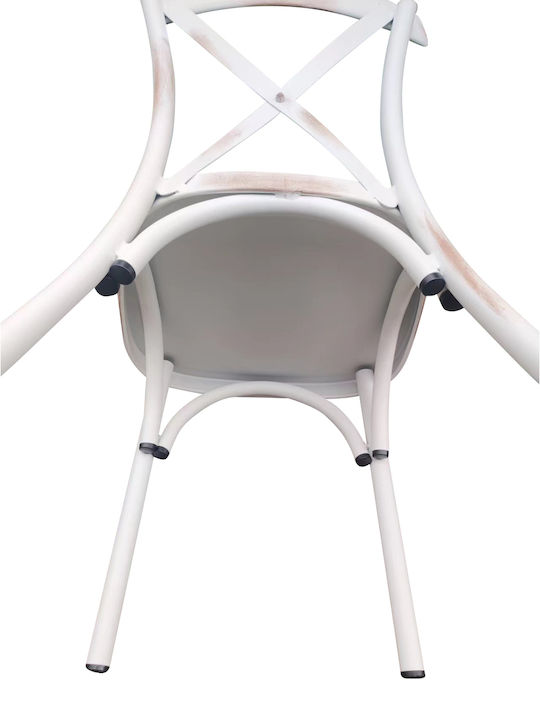 Outdoor Chair Aluminum Chad White 44x52x87cm