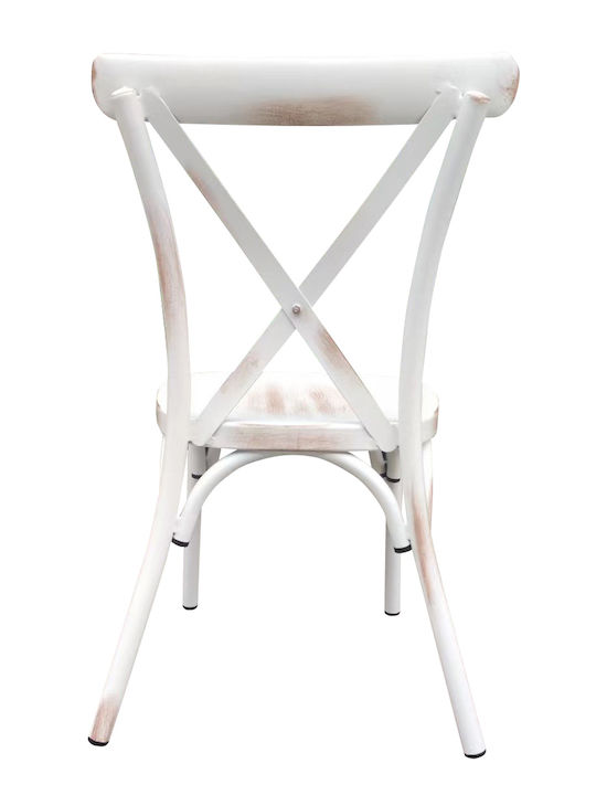 Outdoor Chair Aluminum Chad White 44x52x87cm