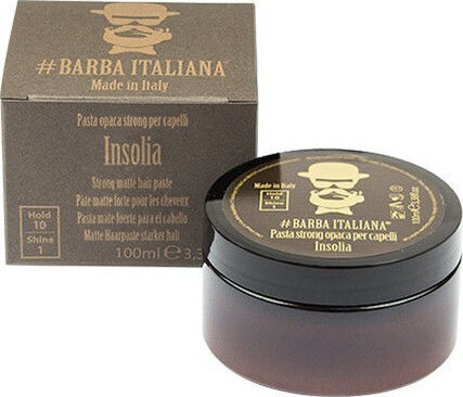 Barba Italiana Insolia Strong Matte Hair Paste για Δυνατό Κράτημα & Ματ Αποτέλεσμα 100ml