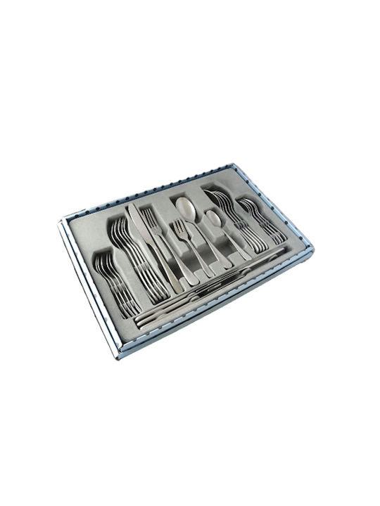 Dinox 60-Piece Stainless Steel 18/10 Silver Cutlery Set