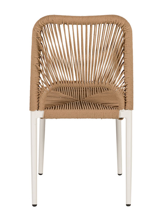 Outdoor-Stuhl Aluminium Tinkisso Natural / White 45x63x82εκ.