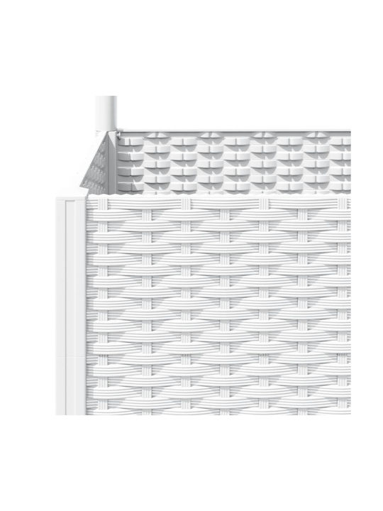 vidaXL Planter Box Plastic White 120x120x136cm.