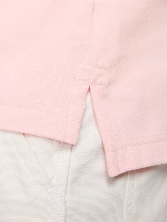 Polo Herrenbluse Kurzarm Rosa