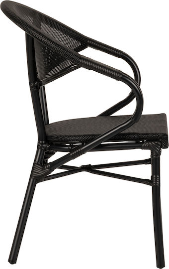 Outdoor Aluminum Outdoor Chair Dalila Black 57x57x82cm