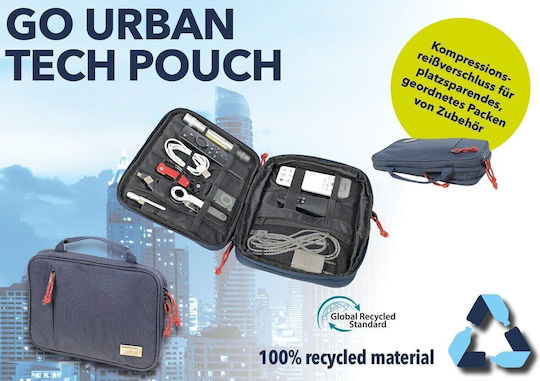 Troika Go Urban Tech Tasche Kabelmanagement Blau BGO34 1Stück