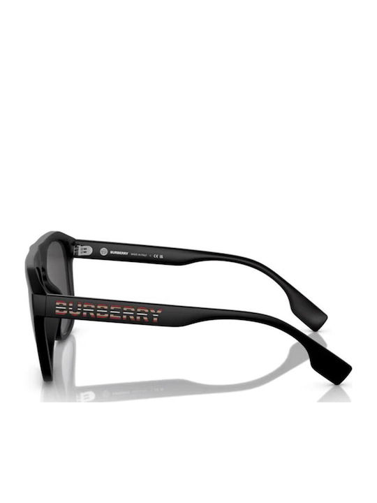 Burberry Wren Men's Sunglasses with Black Horn-Rimmed Frame and Grey Lenses BE4396U 346487