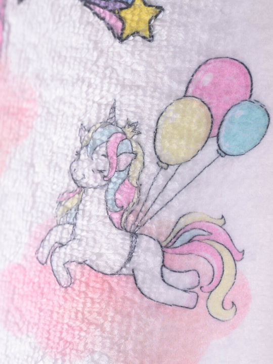 Rythmos Βρεφικό Σετ Λουτρού με Κουκούλα Pink Unicorn Ροζ 75x75εκ.