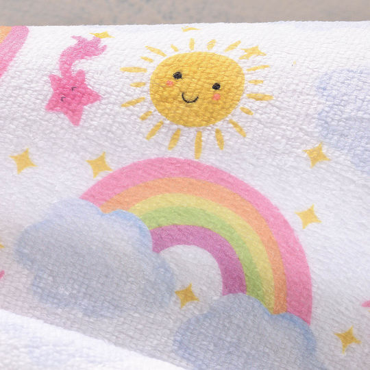 Rythmos Бебешки комплект за баня Худи Rainbow Жълт