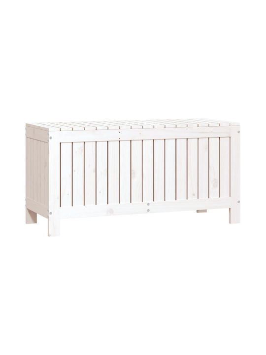 vidaXL Cutie de depozitare pentru exterior Lemn Alb L108xW42.5xH54buc