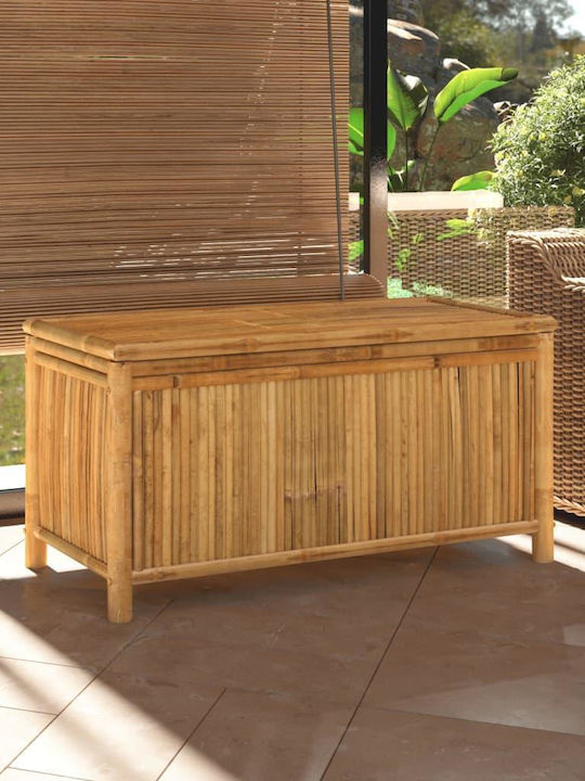 vidaXL Bamboo Outdoor Storage Box Brown 110x52x55cm