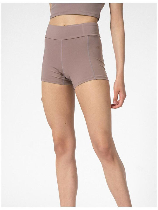 4F Women's Yoga Legging Shorts Brown