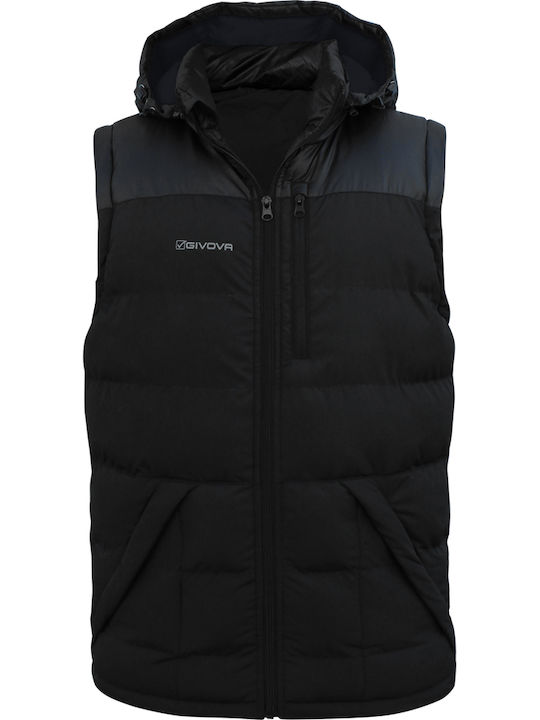 Giubbotto Smanicato Prime Αμάνικο Μπουφάν Puffer Μαύρο