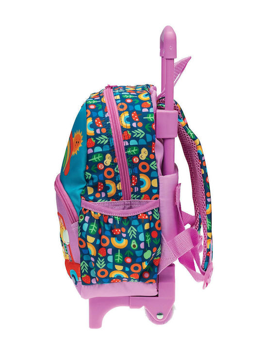 Fisher Price Rainbow Rainbow Σχολική Τσάντα Τρόλεϊ Δημοτικού Πολύχρωμη με Θήκη για Παγούρι 12lt