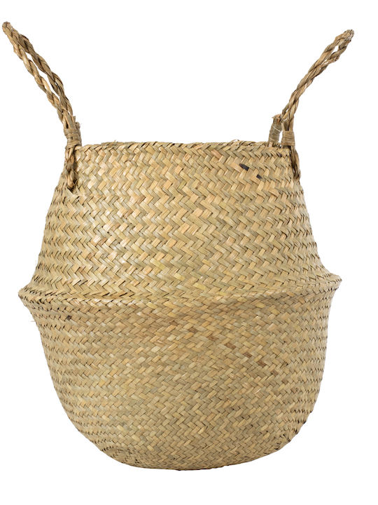 GloboStar Ibiza Planter Wicker Beige 33x33x40cm.