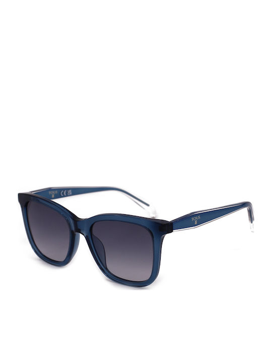 Tous Women's Sunglasses with Blue Plastic Frame and Gray Gradient Lens TOB46 W47X