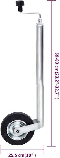 vidaXL Ποδαράκι Τρέιλερ 48mm