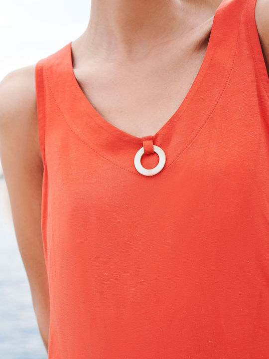 Summer Midi Dress Orange
