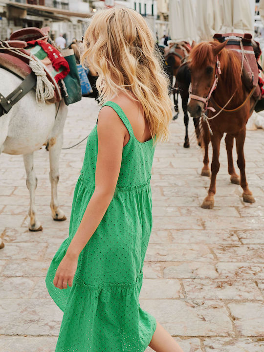 Vamp Sommer Midi Kleid Grün