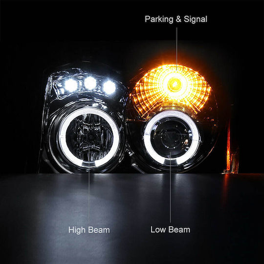 Sonar Front Lights Angel Eyes Led for Jeep Grand Cherokee 2005-2008 2pcs