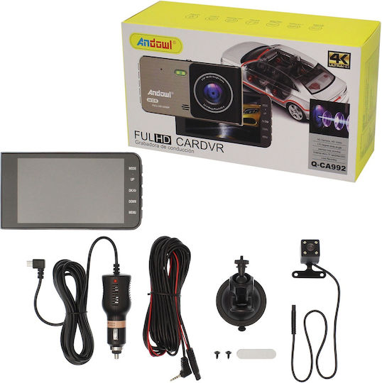 Andowl 4K Windshield Car DVR, Display