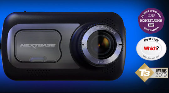 NextBase 522GW Camera DVR Auto 1440P cu Ecran 3" pentru Parbriz cu Autocolant