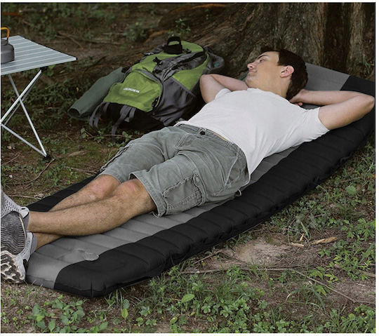 Trizand Inflatable Sleeping Mattress Single with Integrated Pump 190x60x12 cm