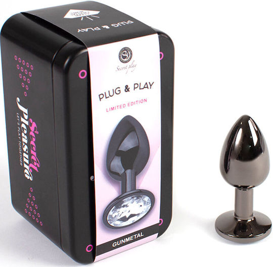 Secretplay Plug & Play Πρωκτική Σφήνα Small Gunmetal 7cm