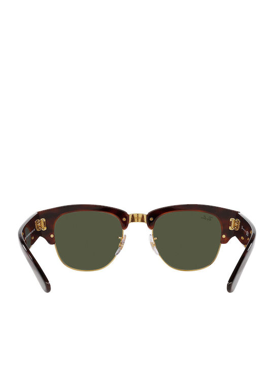 Ray Ban Mega Clubmaster Unisex Γυαλιά Ηλίου με Καφέ Ταρταρούγα Σκελετό και Πράσινο Φακό RB0316S 990/31