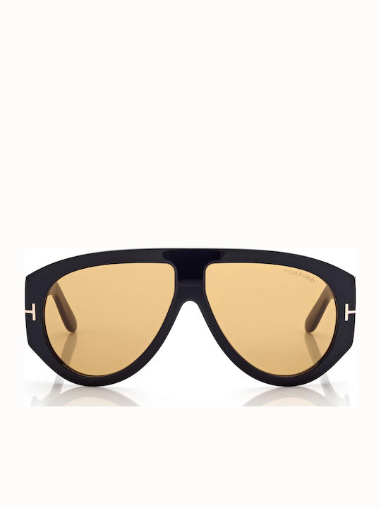 Tom Ford Bronson Γυαλιά Ηλίου Μαύρα με Κοκκάλινο Σκελετό Tom Ford Bronson Γυαλιά Ηλίου Μαύρα με Κοκκάλινο Σκελετό