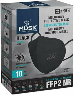 Musk Meltblown Protective Disposable Protective Mask FFP2 Black 100pcs