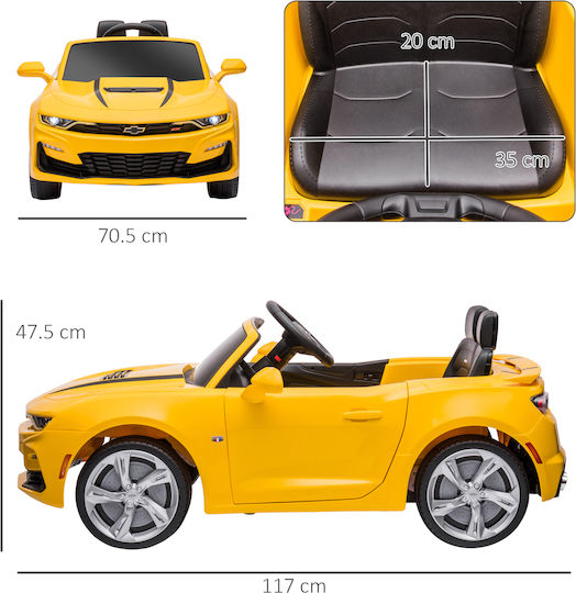Chevrolet Camaro Διθέσιο με Τηλεκοντρόλ Τύπου 12 Volt Κίτρινο για 3+ Ετών