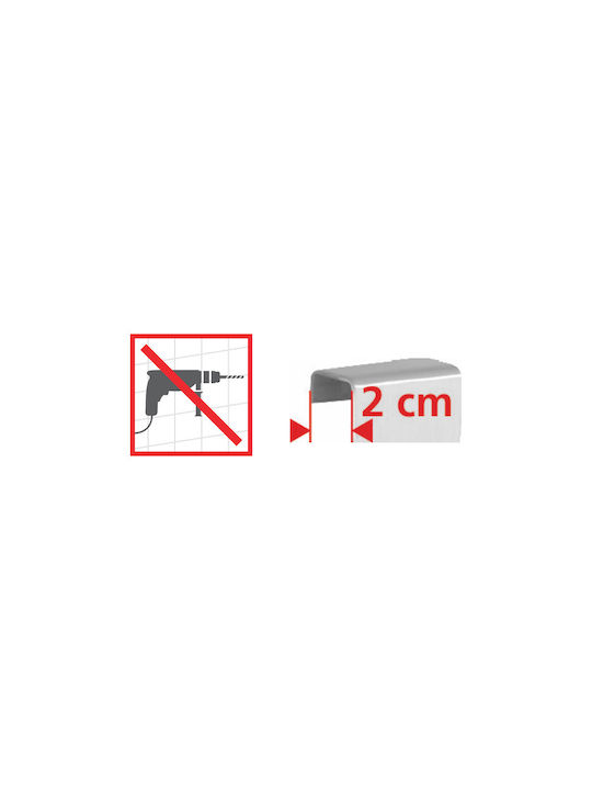 Wenko Raft Suspendat Metalic 24x10x11.5 cm Argintiu