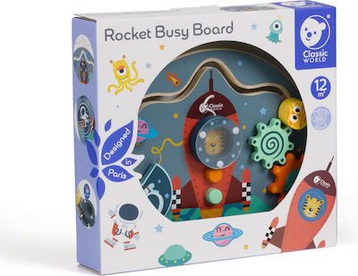 Classic World Maze Rocket Busy Board made of Wood for 12++ Months